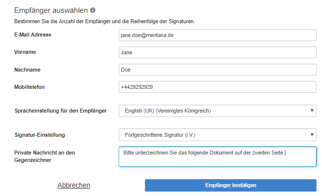 screenshot of FP Sign